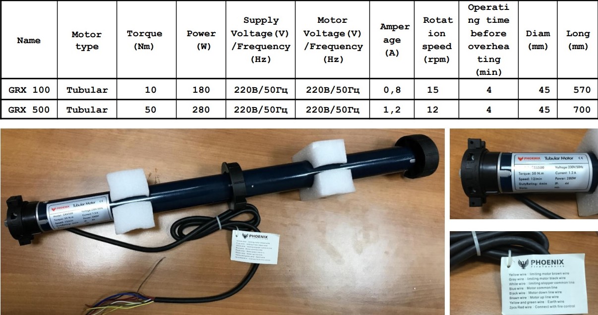 Yangın Perdesi Motor Özellikleri